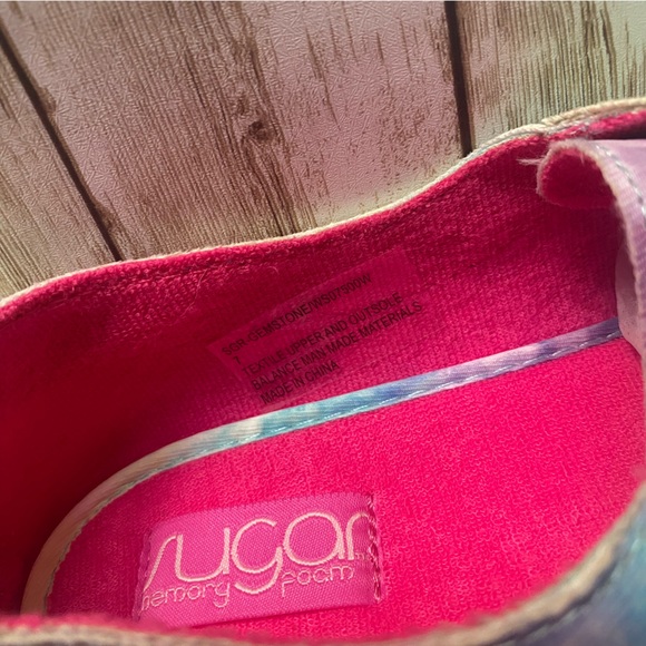 Sugar slip on laceless cute fun tie dye casual sneakers size 7. Sgr gemstone - Picture 11 of 15